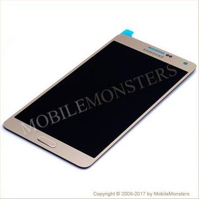 Displejs Samsung SM-A700F Galaxy A7 ar Skārienjūtīgo stiklu Zelts