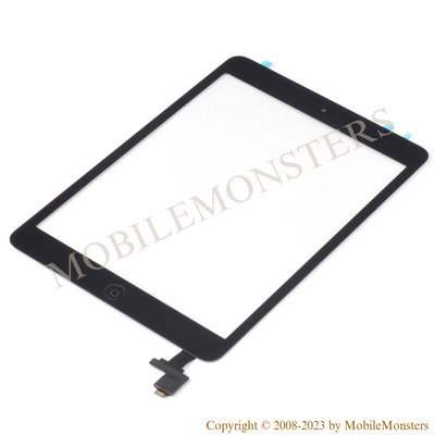 Skārienjūtīgais ekrāns iPad Mini (A1445, 1455) Kopija A kvalitāte, ar mikroshēmu Melnā