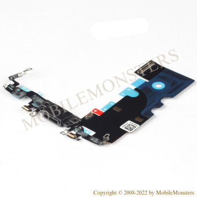 Šleife iPhone SE (2020) USB konnektors, ar mikrofonu Melns
