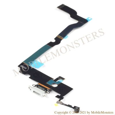 Flex iPhone XS Max System connector, with microphone White