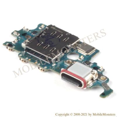 Flex Samsung SM-G991 Galaxy S21 USB connector, Sim card reader