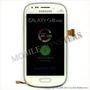 Displejs Samsung i8190 Galaxy S3 Mini ar Skārienjūtīgo stiklu un apkart ramiti Balts LaFleur