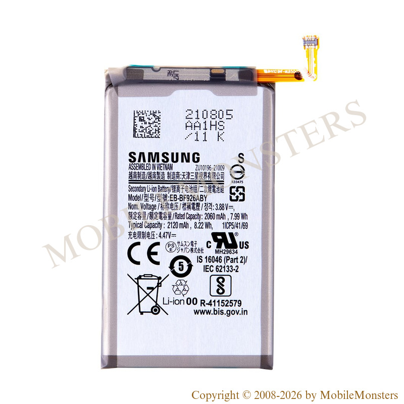 Akumulators Samsung SM-F926B Galaxy Z Fold 3 5G (Service pack) 2120mAh Li-Ion EB-BF926ABY Akumulators Samsung SM-F926B Galaxy Z Fold 3 5G (Service pack) 2120mAh Li-Ion EB-BF926ABY