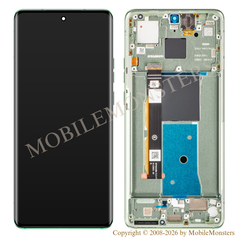Lcd Motorola Edge 40 with Touchscreen, lens and front frame (Service pack) Green Lcd Motorola Edge 40 with Touchscreen, lens and front frame (Service pack) Green