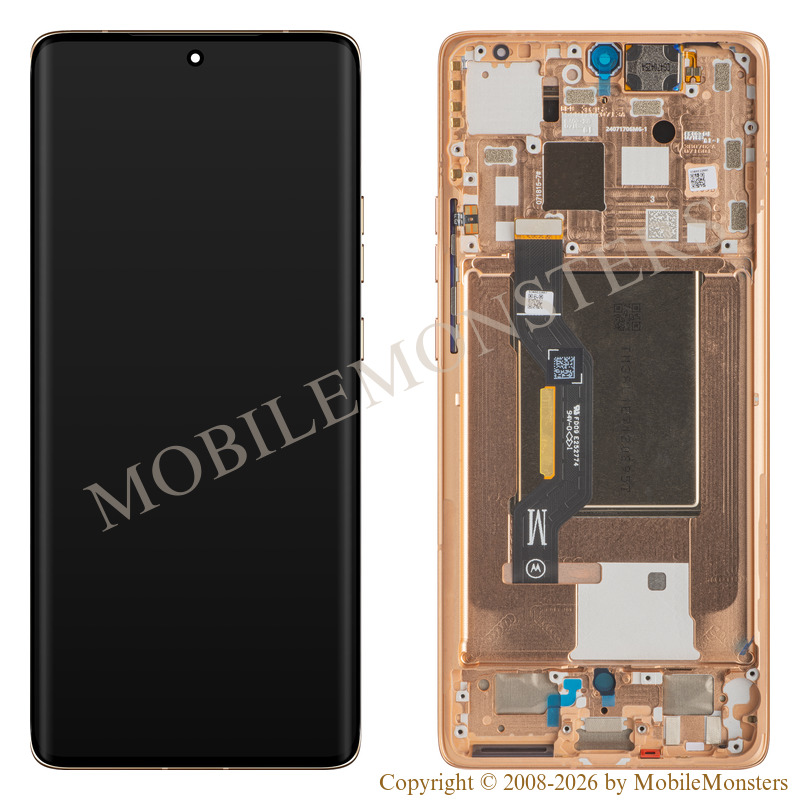 Displejs Motorola Edge 50 ar Skārienjūtīgo stiklu un apkart ramiti (Service pack) Dzeltens Displejs Motorola Edge 50 ar Skārienjūtīgo stiklu un apkart ramiti (Service pack) Dzeltens