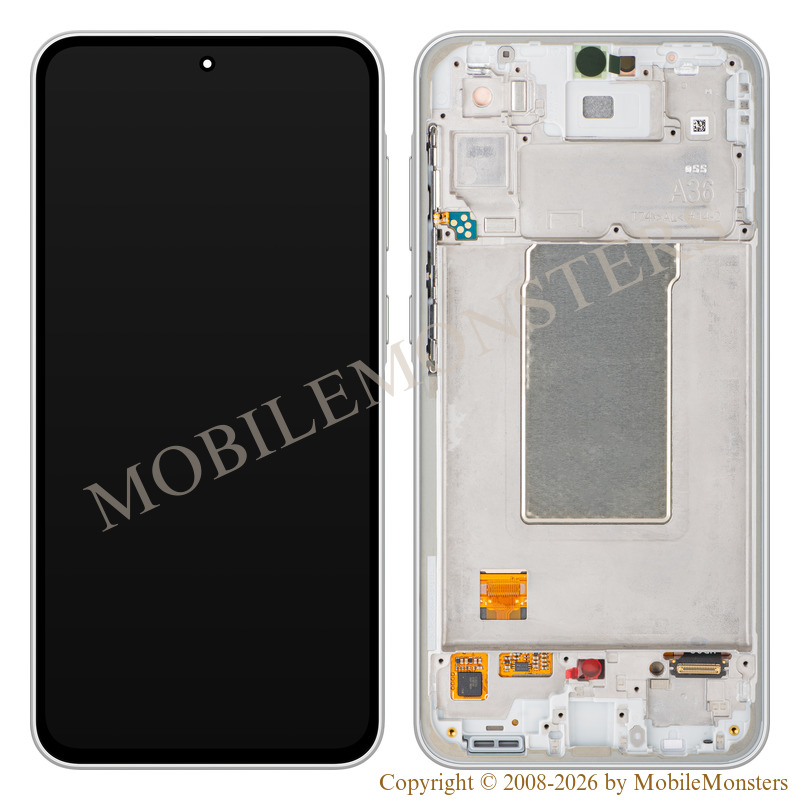 Displejs Samsung SM-A366 Galaxy A36 5G ar Skārienjūtīgo stiklu un apkart ramiti (Service pack) Balts Displejs Samsung SM-A366 Galaxy A36 5G ar Skārienjūtīgo stiklu un apkart ramiti (Service pack) Balts