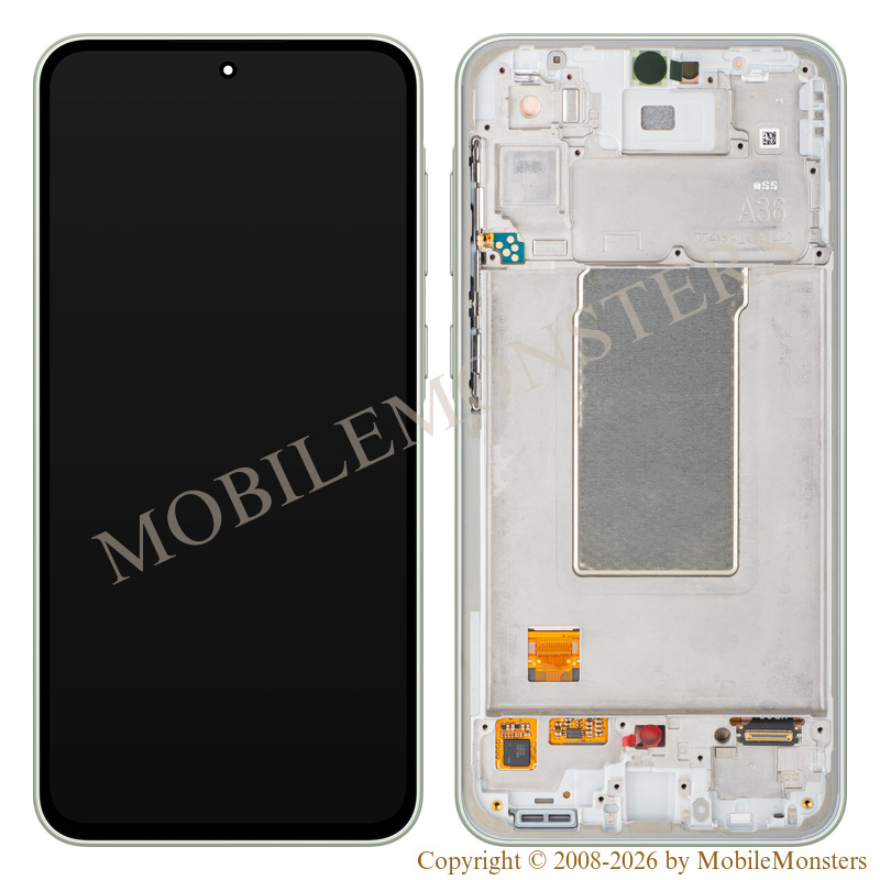 Displejs Samsung SM-A366 Galaxy A36 5G ar Skārienjūtīgo stiklu un apkart ramiti (Service pack) Dzeltens Displejs Samsung SM-A366 Galaxy A36 5G ar Skārienjūtīgo stiklu un apkart ramiti (Service pack) Dzeltens