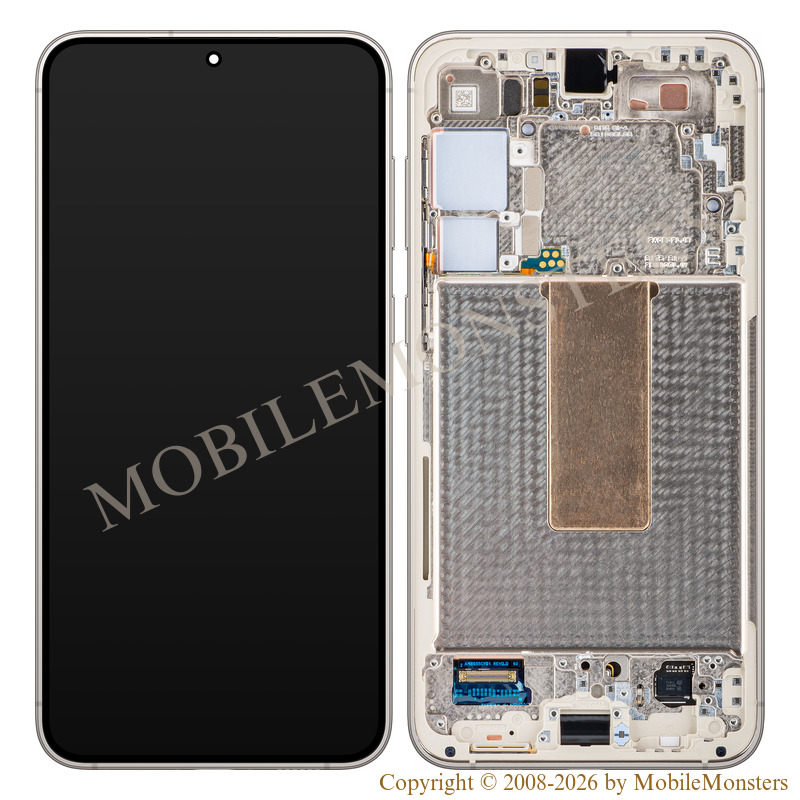 Lcd Samsung SM-S916 Galaxy S23+ with Touchscreen, lens and front frame (Service pack) Gold Lcd Samsung SM-S916 Galaxy S23+ with Touchscreen, lens and front frame (Service pack) Gold
