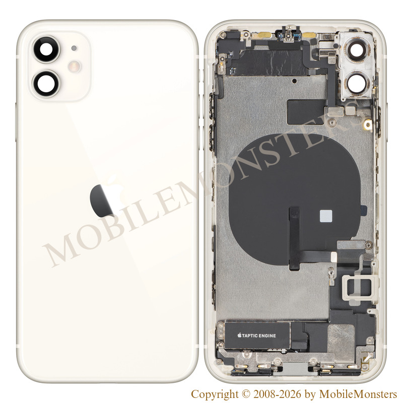 Korpuss iPhone 11 (A2221) Baterijas vāciņš (Lietots A stavoklis) Balts Korpuss iPhone 11 (A2221) Baterijas vāciņš (Lietots A stavoklis) Balts