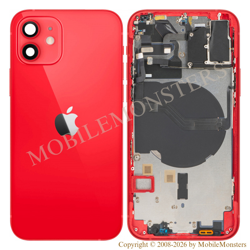 Корпус iPhone 12 (A2403) Средняя часть, Крышка батареи, (Пользованый состояние А) Красный Корпус iPhone 12 (A2403) Средняя часть, Крышка батареи, (Пользованый состояние А) Красный