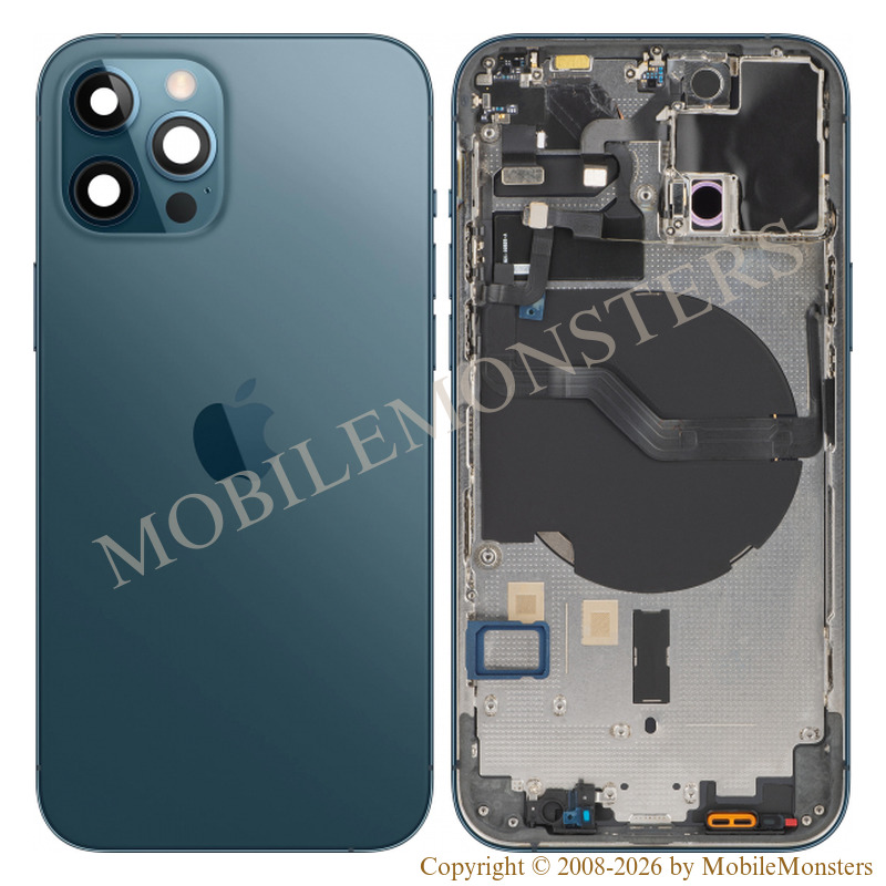 Cover iPhone 12 Pro (A2407) Middle cover, Battery cover, (Used condition A) Blue Cover iPhone 12 Pro (A2407) Middle cover, Battery cover, (Used condition A) Blue