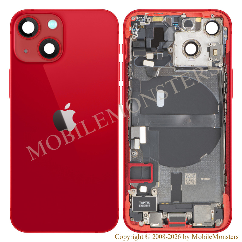 Cover iPhone 13 Mini (A2628) Middle cover, Battery cover, (Used condition A) Red Cover iPhone 13 Mini (A2628) Middle cover, Battery cover, (Used condition A) Red