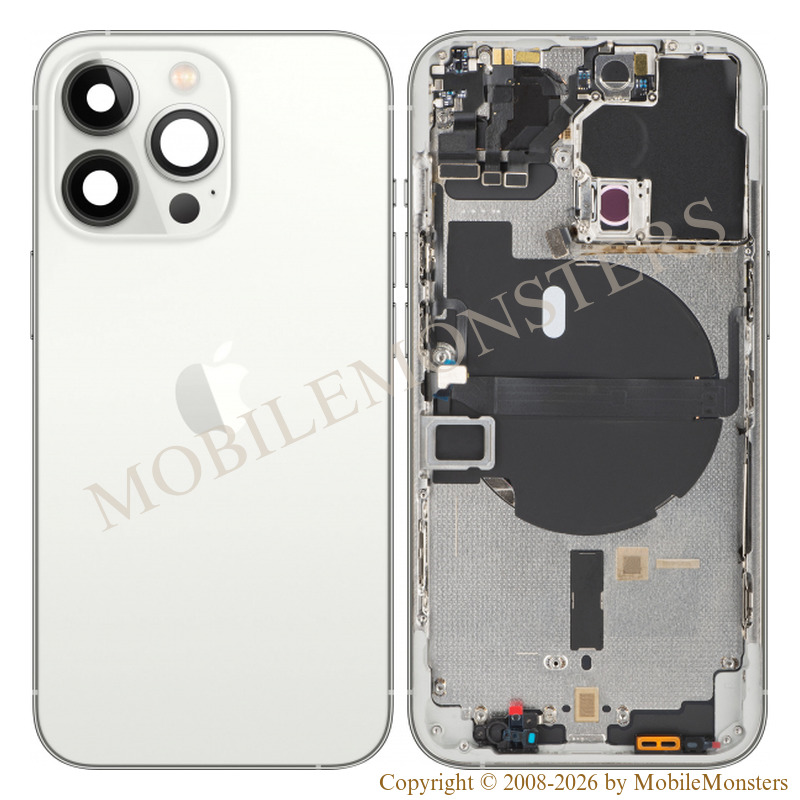 Korpuss iPhone 13 Pro (A2638) Videja daļa Baterijas vāciņš Balts Korpuss iPhone 13 Pro (A2638) Videja daļa Baterijas vāciņš Balts