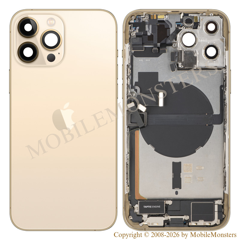 Korpuss iPhone 13 Pro Max (A2643) Baterijas vāciņš (Lietots A stavoklis) Zelts Korpuss iPhone 13 Pro Max (A2643) Baterijas vāciņš (Lietots A stavoklis) Zelts