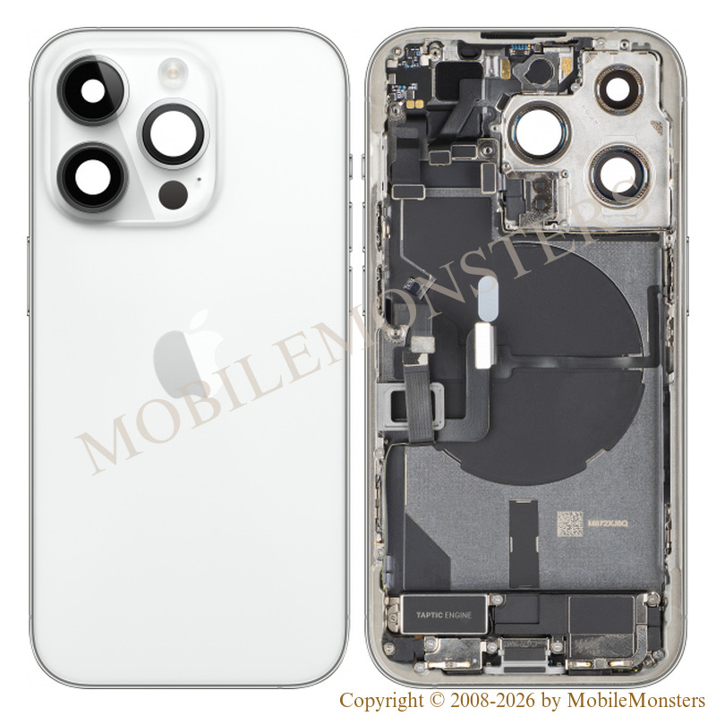 Корпус iPhone 14 Pro (A2890) Средняя часть Крышка батареи Белая Корпус iPhone 14 Pro (A2890) Средняя часть Крышка батареи Белая