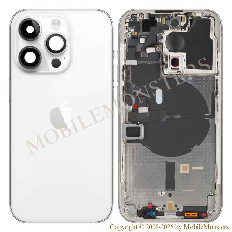 Корпус iPhone 14 Pro (A2890) Средняя часть Крышка батареи Белая Корпус iPhone 14 Pro (A2890) Средняя часть Крышка батареи Белая