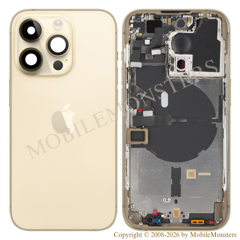 Корпус iPhone 14 Pro (A2890) Средняя часть Крышка батареи Золотая Корпус iPhone 14 Pro (A2890) Средняя часть Крышка батареи Золотая