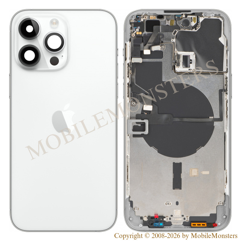 Korpuss iPhone 14 Pro Max (A2894) Videja daļa Baterijas vāciņš Balts Korpuss iPhone 14 Pro Max (A2894) Videja daļa Baterijas vāciņš Balts