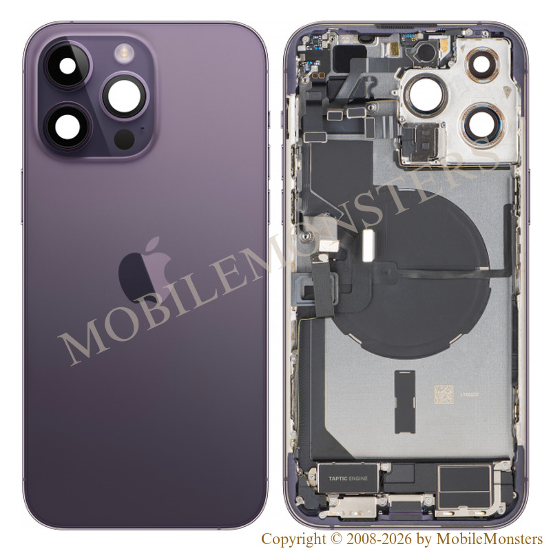 Korpuss iPhone 14 Pro Max (A2894) Videja daļa Baterijas vāciņš Violets Korpuss iPhone 14 Pro Max (A2894) Videja daļa Baterijas vāciņš Violets