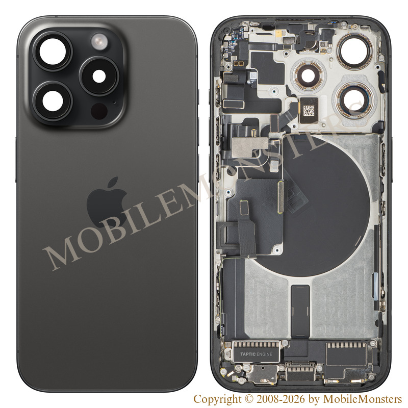 Cover iPhone 15 Pro Battery cover (Used condition A) Black Cover iPhone 15 Pro Battery cover (Used condition A) Black