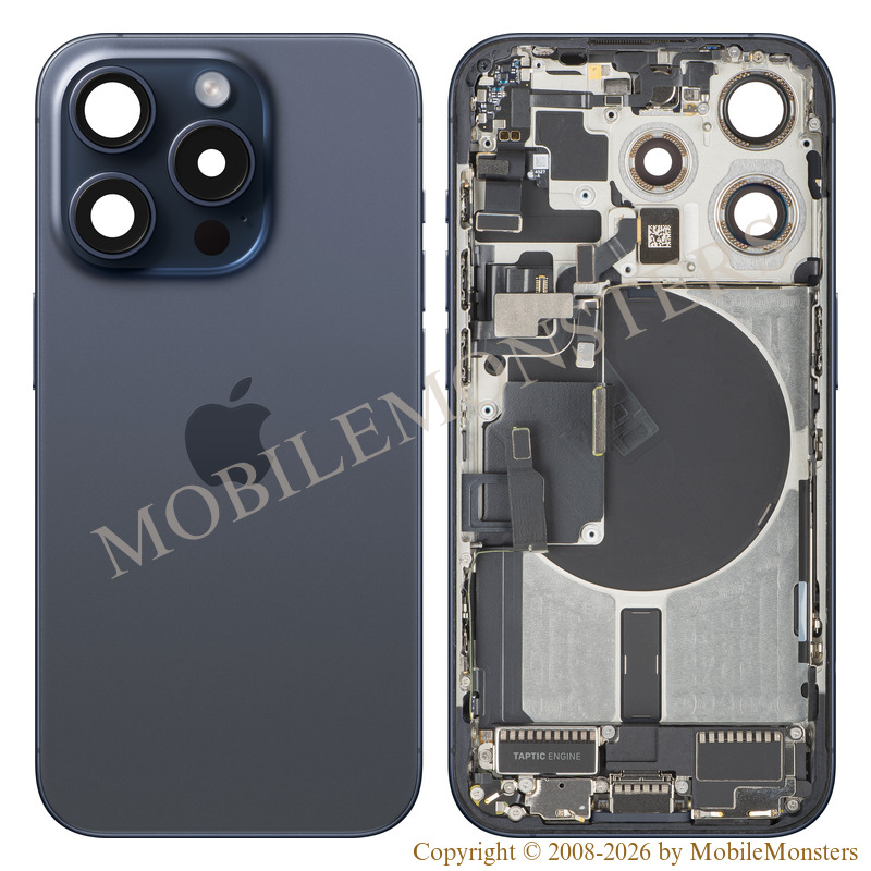 Cover iPhone 15 Pro Battery cover (Used condition A) Blue Cover iPhone 15 Pro Battery cover (Used condition A) Blue