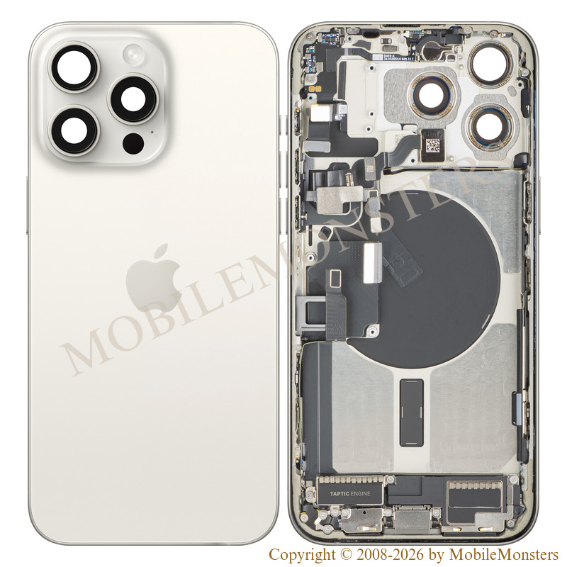 Cover iPhone 15 Pro Max Battery cover (Used condition A) White Cover iPhone 15 Pro Max Battery cover (Used condition A) White