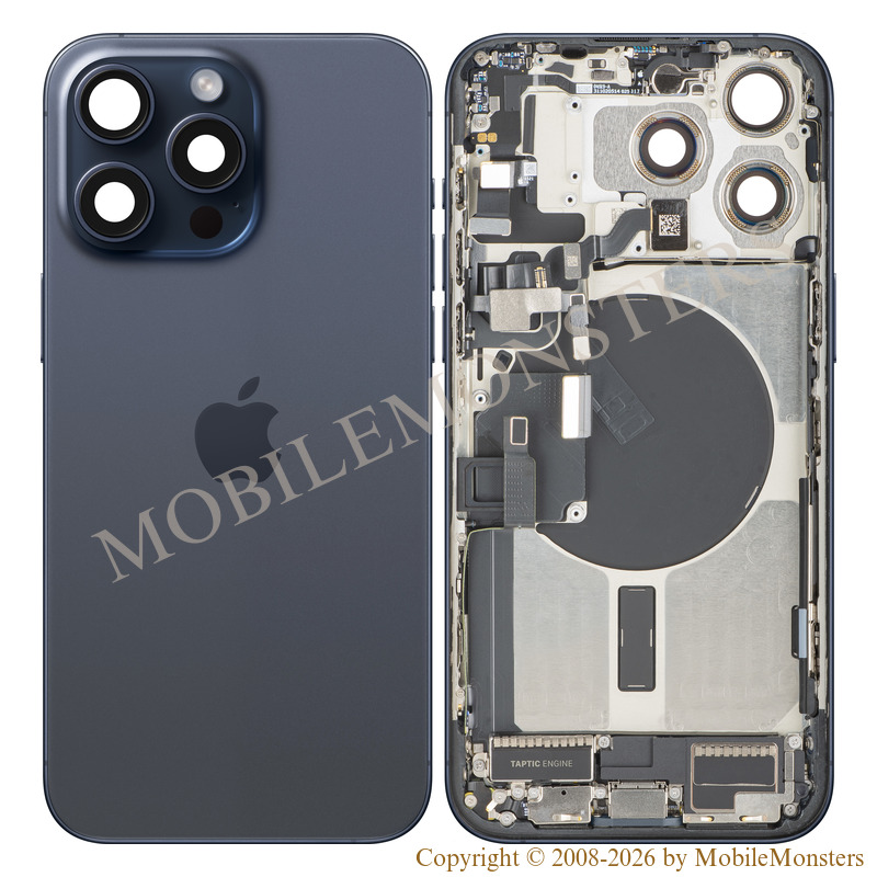 Cover iPhone 15 Pro Max Battery cover (Used condition A) Blue Cover iPhone 15 Pro Max Battery cover (Used condition A) Blue