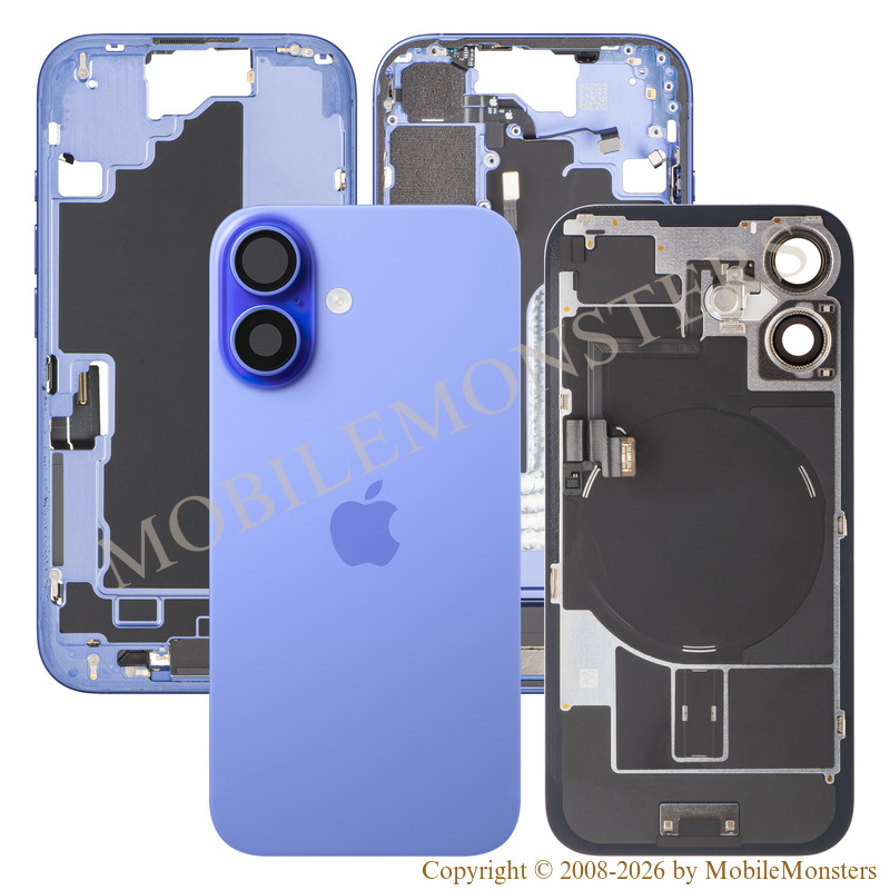 Cover iPhone 16 Battery cover Middle cover (Used condition A) Blue Cover iPhone 16 Battery cover Middle cover (Used condition A) Blue