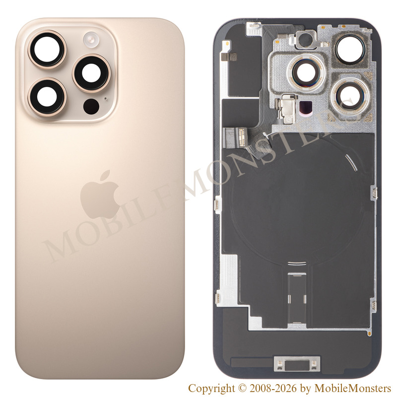 Cover iPhone 16 Pro Battery cover (Used condition A) Gold Cover iPhone 16 Pro Battery cover (Used condition A) Gold