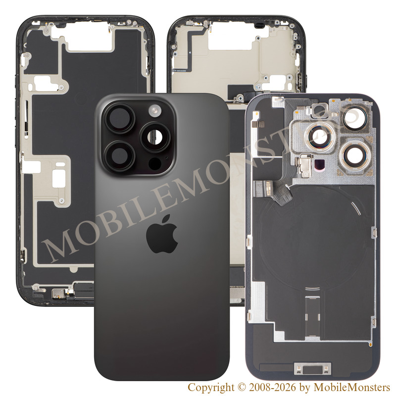 Cover iPhone 16 Pro Battery cover Middle cover (Used condition A) Black Cover iPhone 16 Pro Battery cover Middle cover (Used condition A) Black