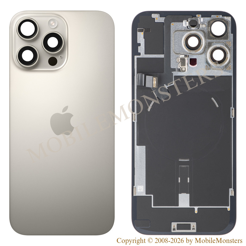 Cover iPhone 16 Pro Max Battery cover (Used condition A) Titanium Cover iPhone 16 Pro Max Battery cover (Used condition A) Titanium