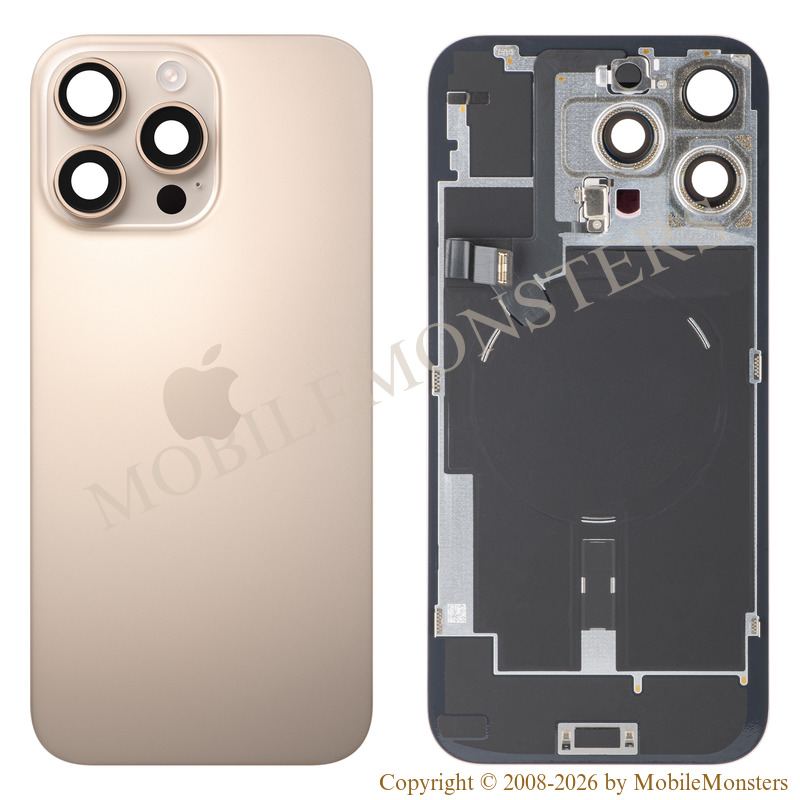 Cover iPhone 16 Pro Max Battery cover (Used condition A) Gold Cover iPhone 16 Pro Max Battery cover (Used condition A) Gold